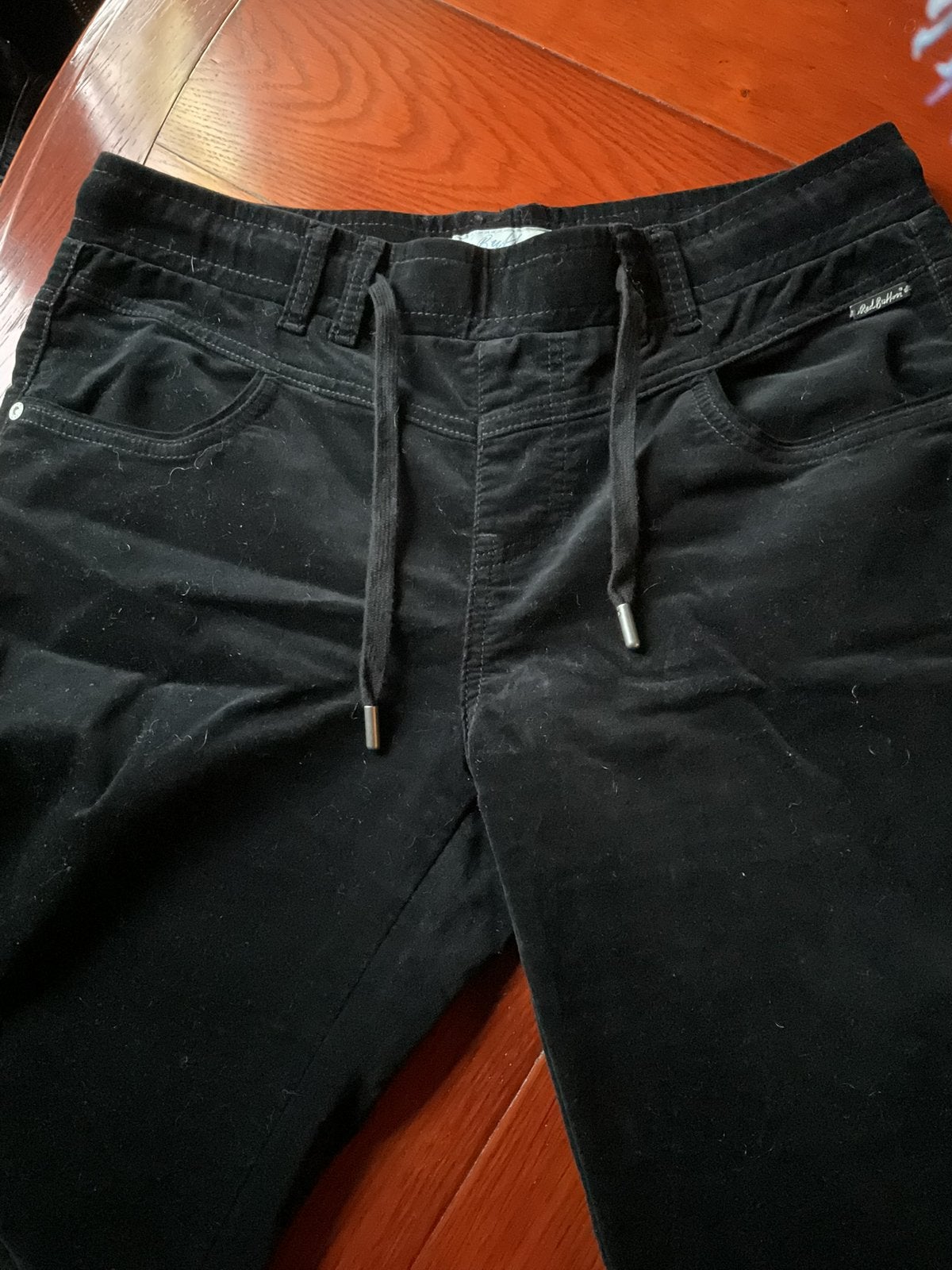 MOOIE ZGAN RED BUTTON ZWART FLUWELEN PANTALON MT 38, Maat 38/40 (M), Zwart, Ophalen of Verzenden, Zo goed als nieuw