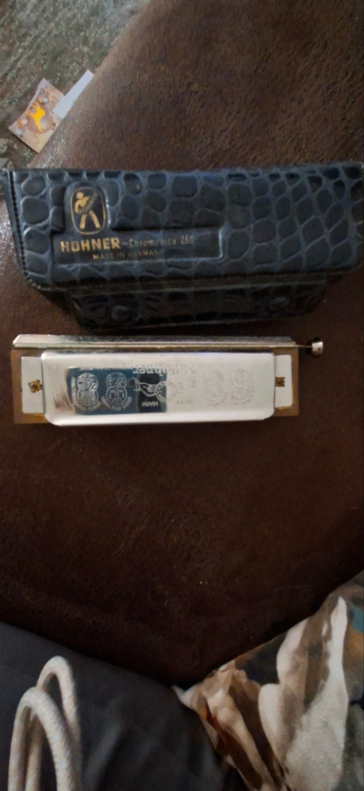 Mondharmonica uit de jaren 40 /60 met origineel hoesje, Verzenden