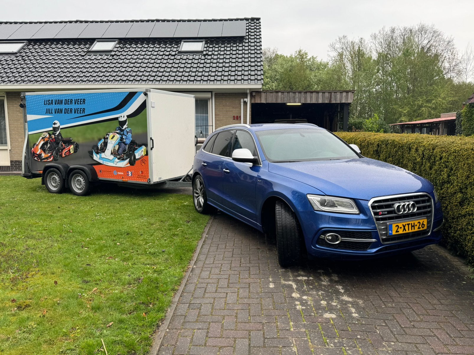 Aanhanger te koop voor kart en motorsport, Ophalen, Zo goed als nieuw