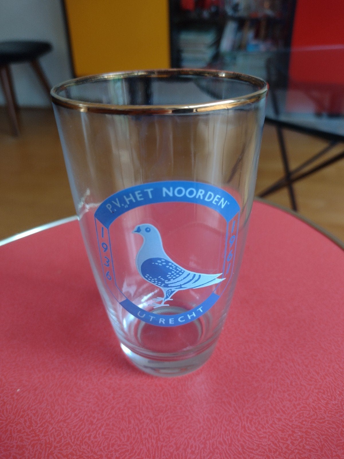 Vintage P.V. Het Noorden Utrecht Duiven Glas 1936-1961, Ophalen of Verzenden
