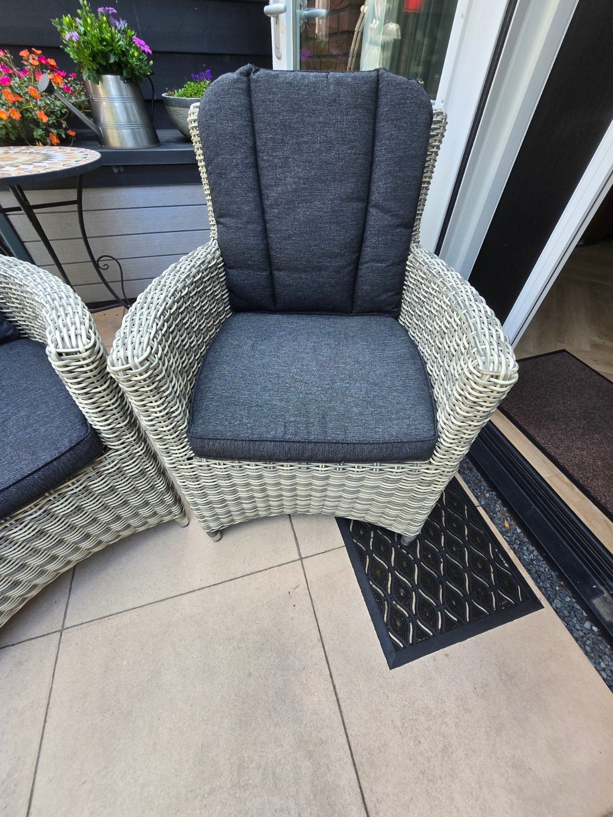 Bois Le Duc Wicker Tuinstoel met Kussens, Ophalen, Zo goed als nieuw, Wicker