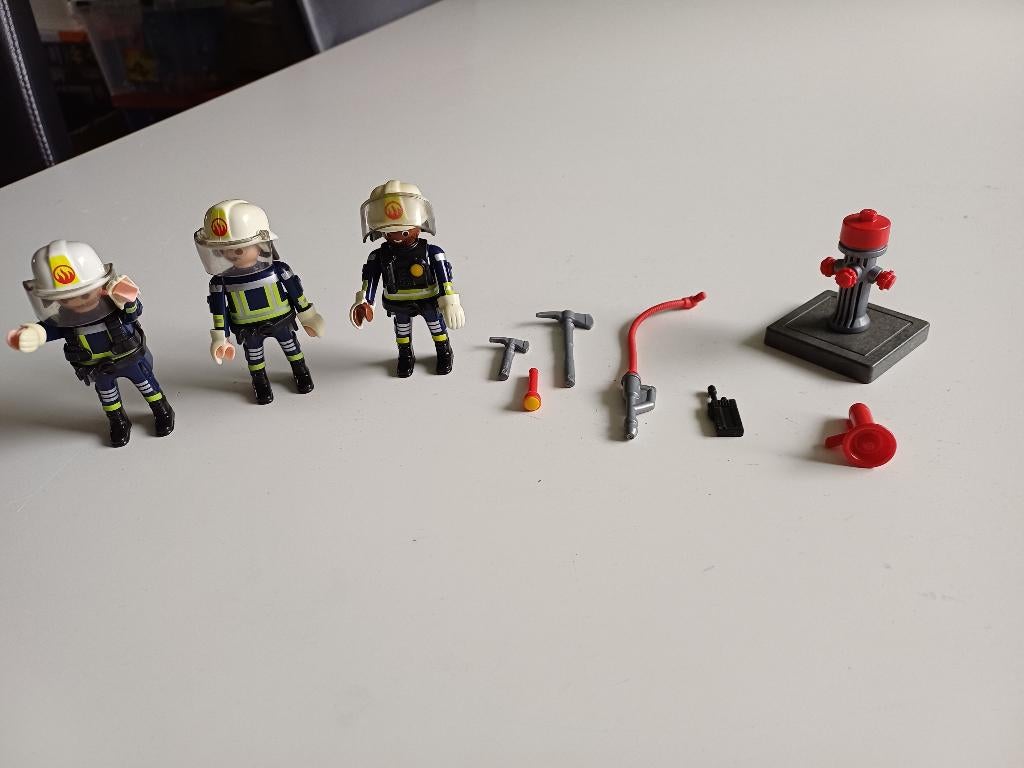 Playmobil Trio brandweermannen - 5366, Ophalen of Verzenden, Zo goed als nieuw, Complete set