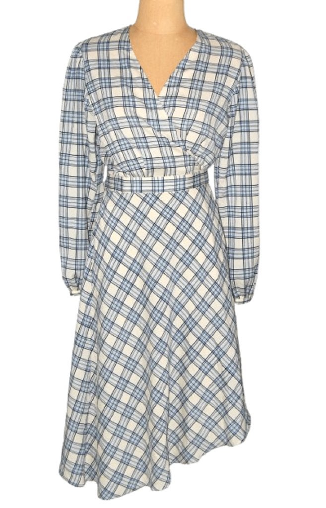 Nieuw Stella Nova jurk, jurkje, blauw/crème, Mt. XS / S, Nieuw, Stella Nova, Knielengte, Maat 36 (S)