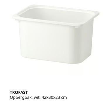 3 trofast bakken met deksel (Ikea), Ophalen, Minder dan 50 cm, Zo goed als nieuw, Minder dan 50 cm
