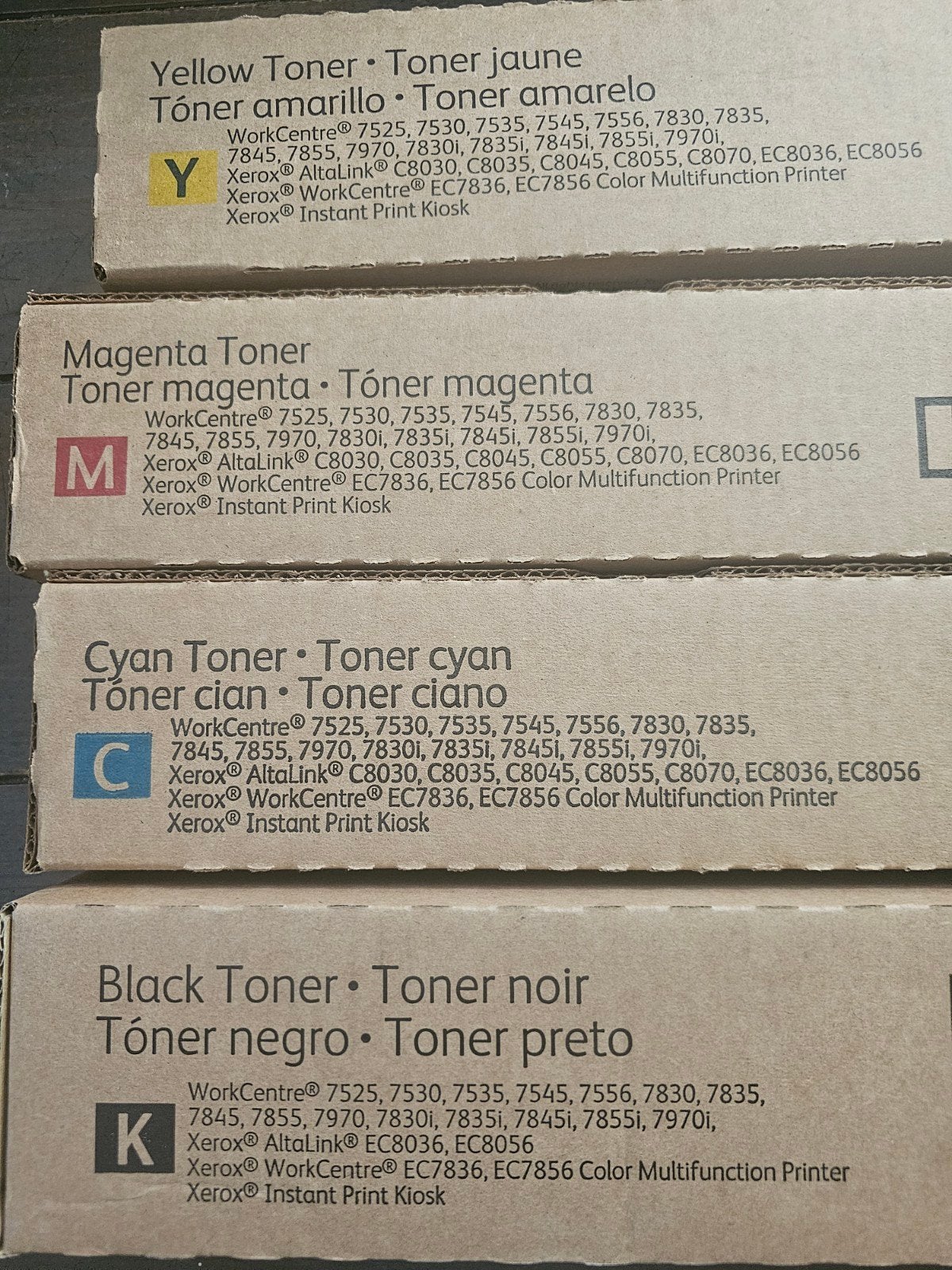 Xerox WorkCentre Toner (Geel, Magenta, Cyaan, Zwart), Xerox, Kleur printen, All-in-one, Nieuw