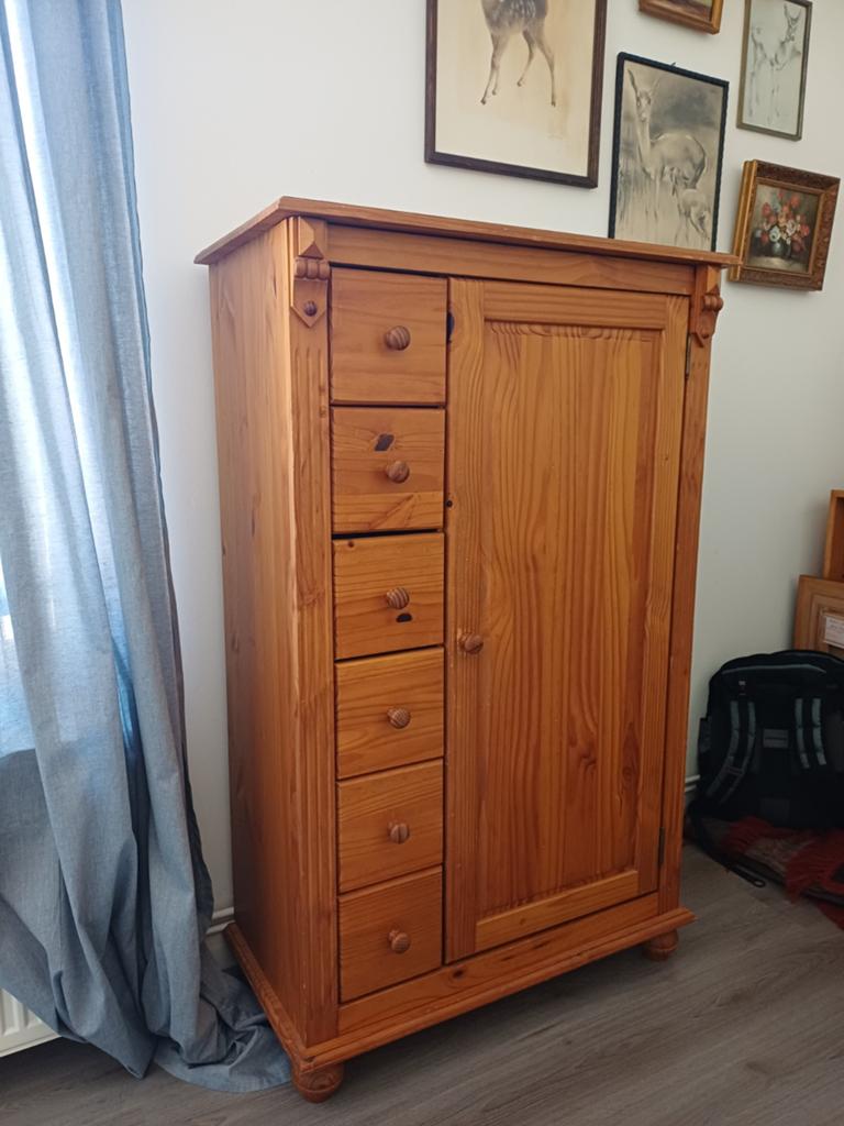 Spekkast / Meidenkast met 6 lades en 2 planken, Huis en Inrichting, Kasten | Kledingkasten, Gebruikt, 100 tot 150 cm, 50 tot 100 cm