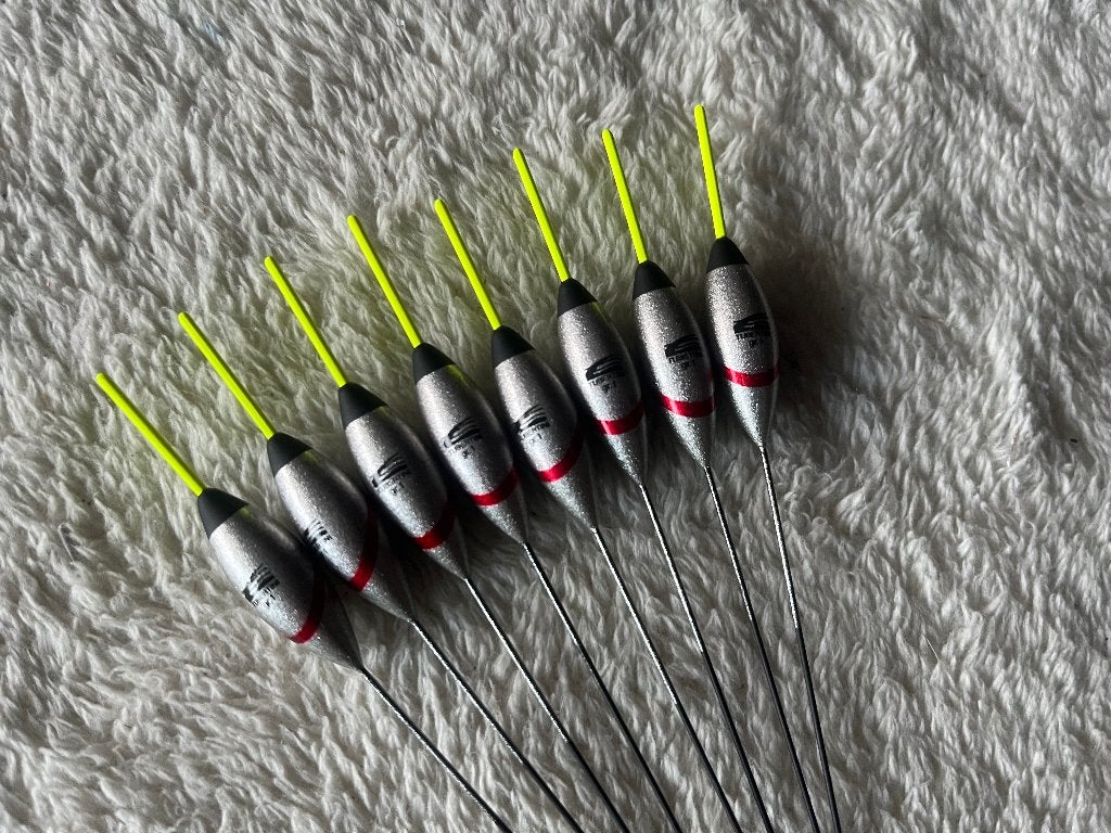 adv 122 / NIEUW set 8 dobbers TUBERTINI 1,00gr, Ophalen of Verzenden, Nieuw, Dobber of Lood