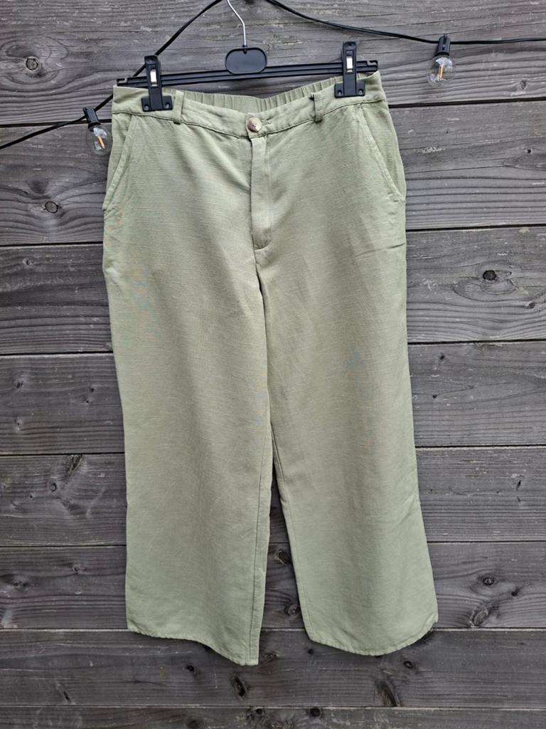 Zachtgroene zomerbroek "Ivy Beau", Maat 38/40 (M), Ophalen of Verzenden, Zo goed als nieuw, Lang
