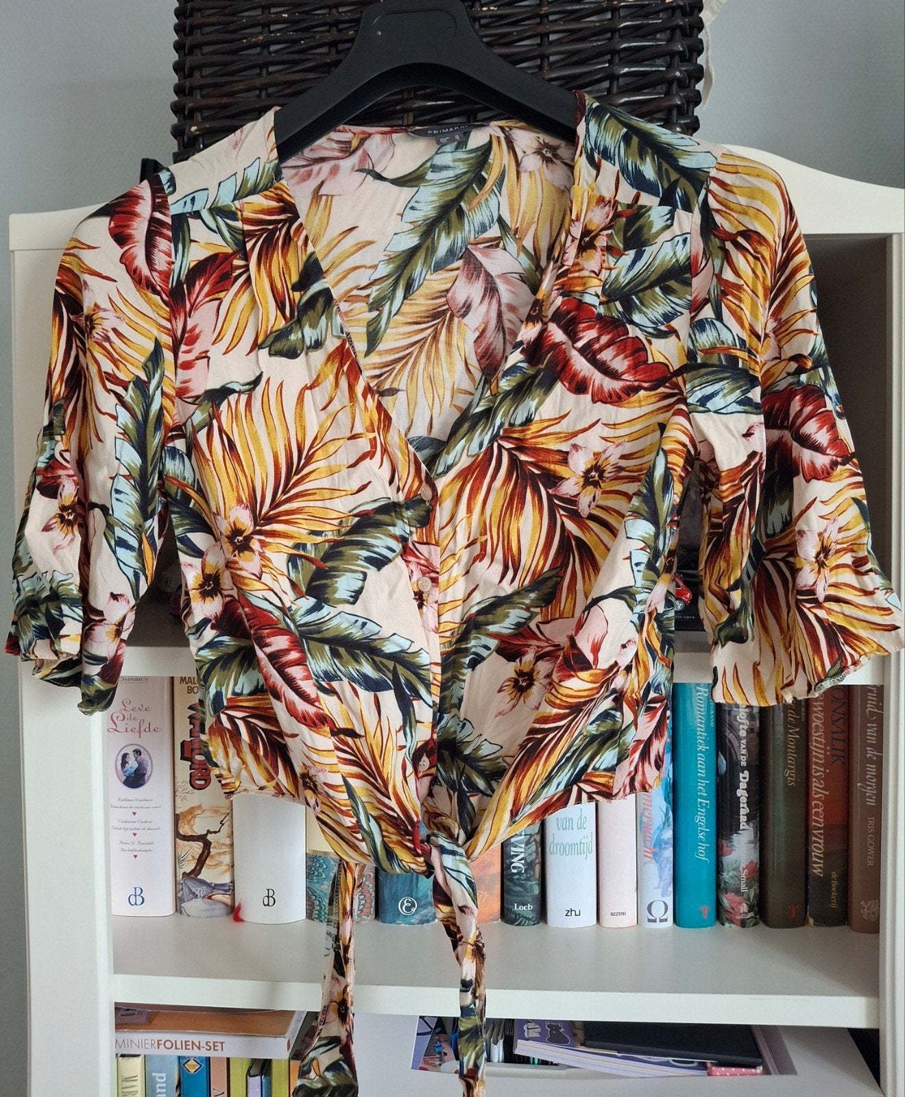 Zomerse blouse met knooplint maat 38, Ophalen of Verzenden, Zo goed als nieuw, Maat 38/40 (M), Geel