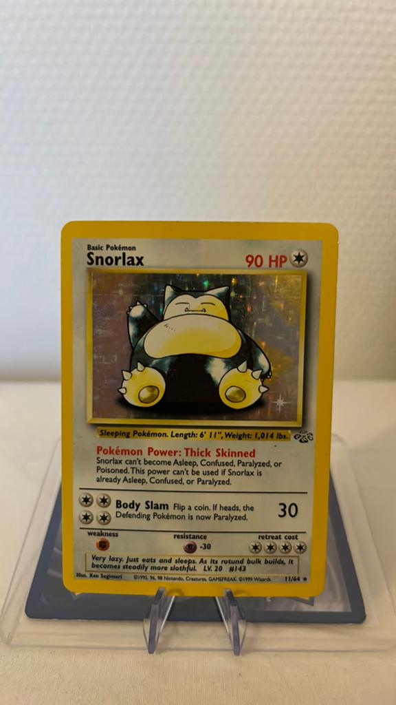 Snorlax 11/64 holo, Hobby en Vrije tijd, Verzamelkaartspellen | Pokémon, Ophalen of Verzenden, Zo goed als nieuw