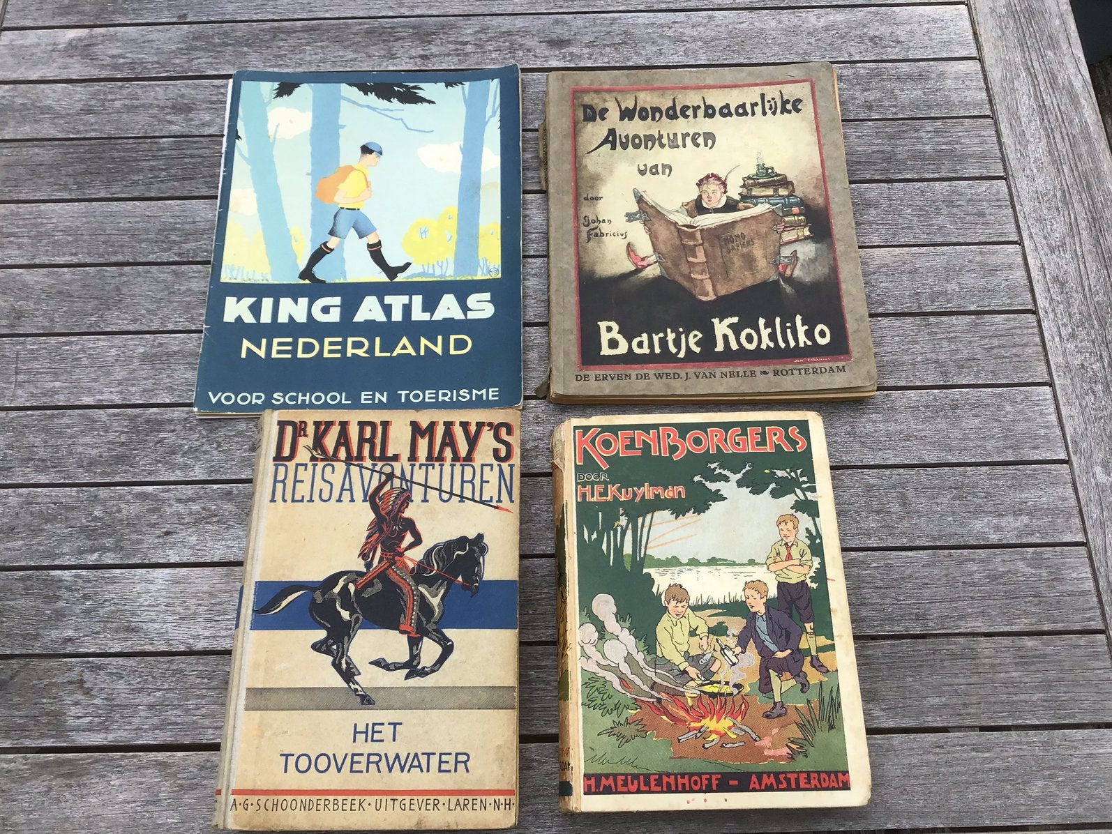 Oude jeugdboeken - Karl May - King Atlas - Bartje Kokliko, Ophalen of Verzenden, Zo goed als nieuw