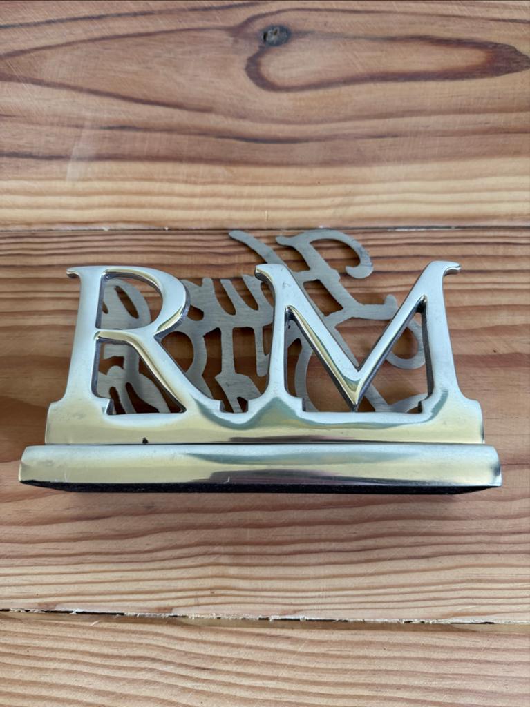 Riviera Maison 'Have a Nice Dinner' servetten houder, Ophalen of Verzenden, Metaal, Zilver, Landelijk