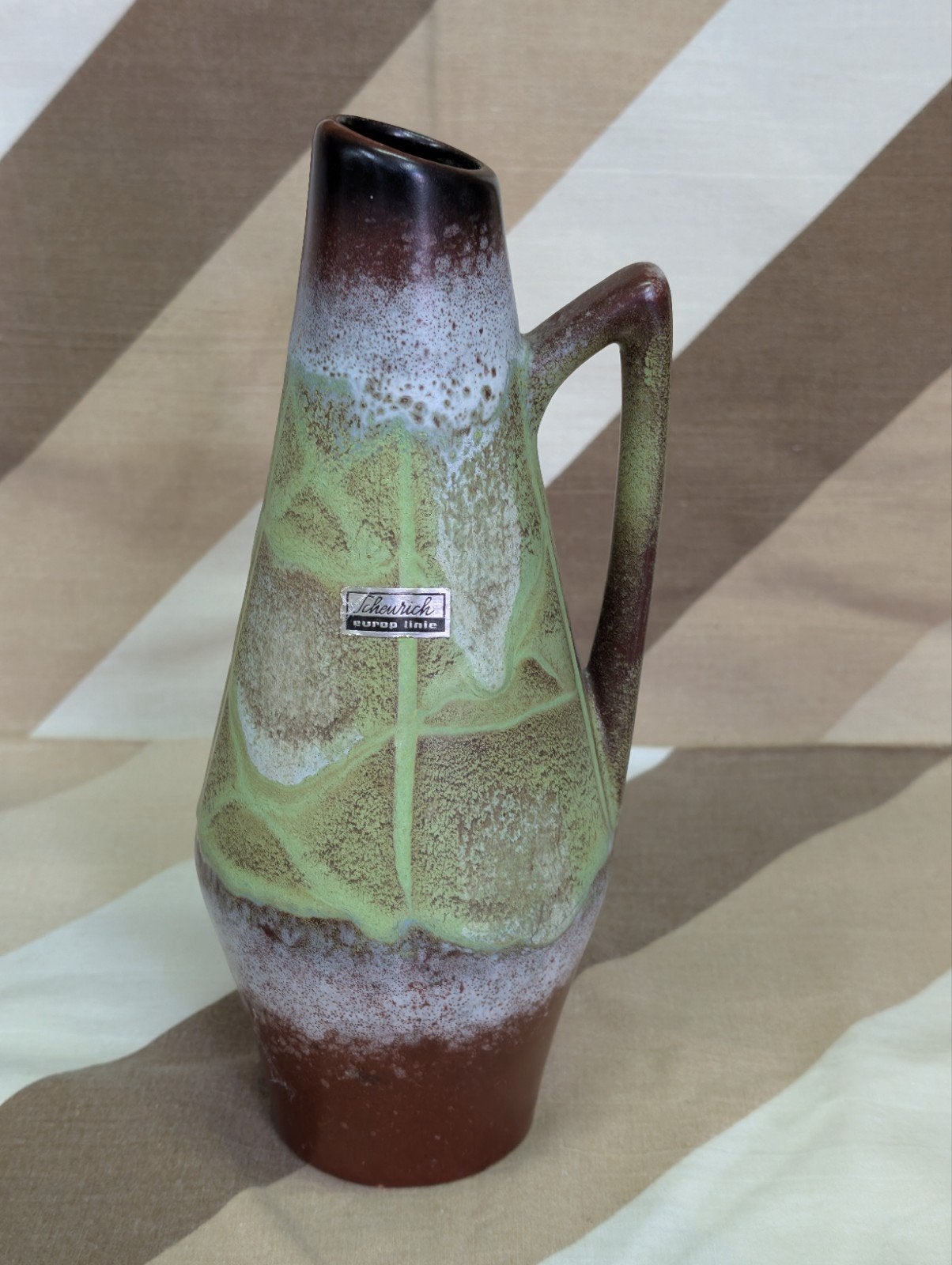 Scheurich Europ Linie vaas - Vintage West-Duits aardewerk, Ophalen of Verzenden
