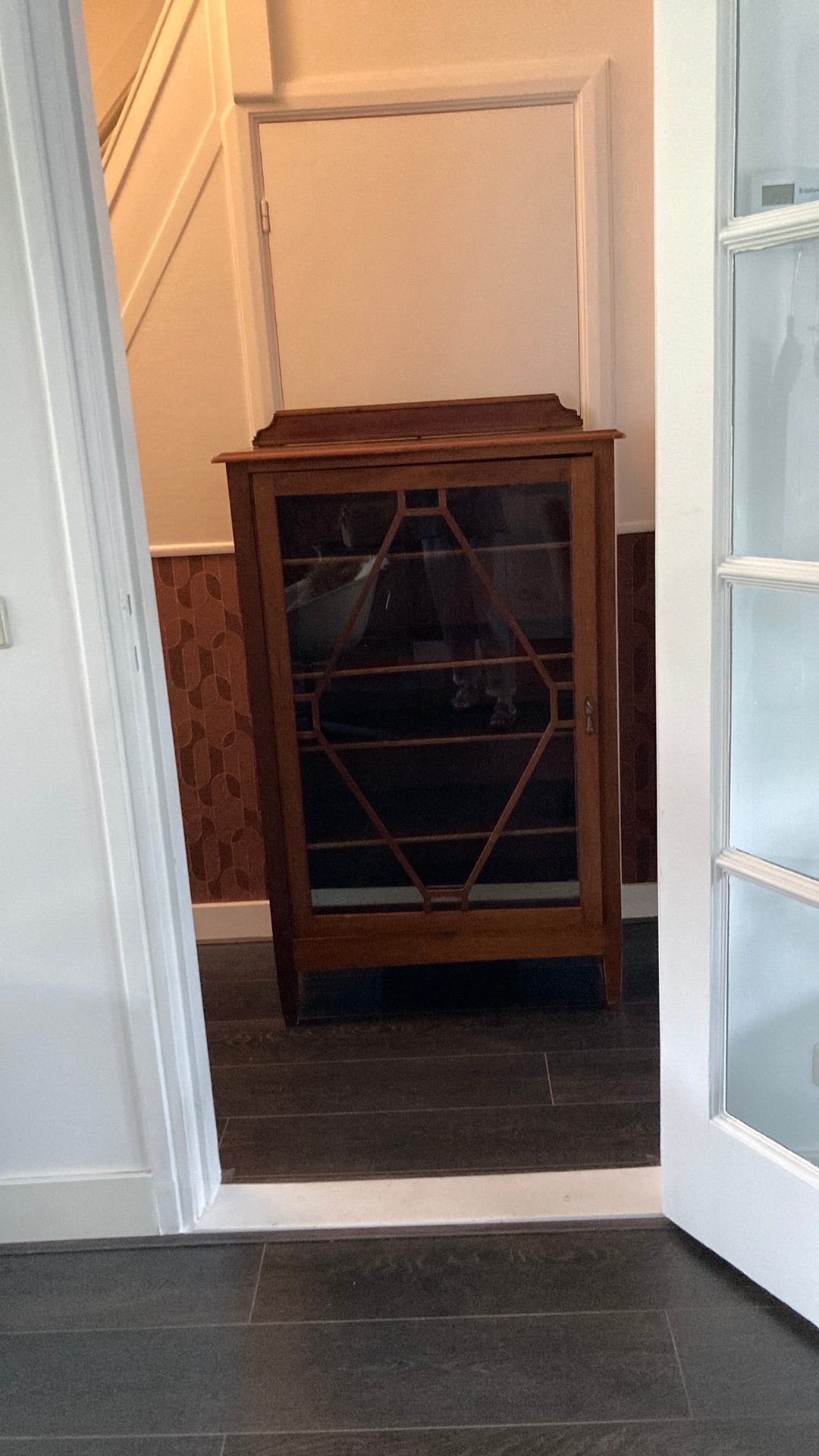 Vintage vitrine kastje, Huis en Inrichting, Ophalen, Gebruikt