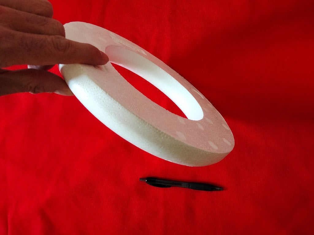 Witte piepschuim ring voor knutselprojecten, Ophalen, Nieuw, Kunststof, Knutselmateriaal