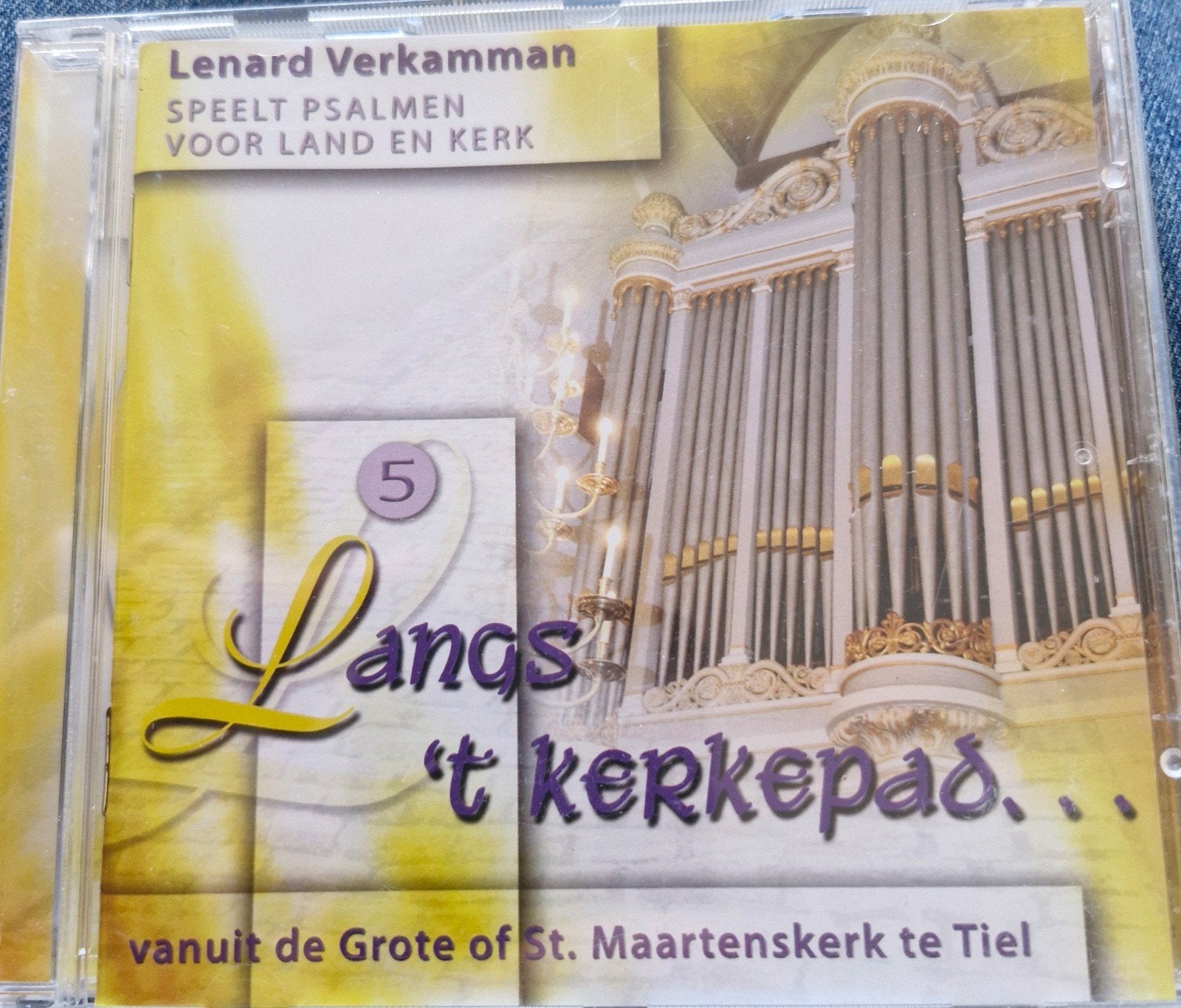 CD Lenard Verkamman - Langs 't Kerkepao (Orgel Tiel), Inclusief boekje, Gebruikt, Overige typen, Ophalen of Verzenden