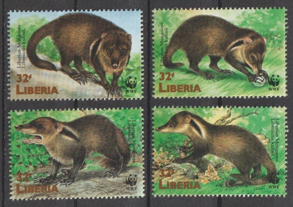 WWF = MANGOEST = sv4st LIBERIA-W020, Verzenden, Postfris, Dier of Natuur