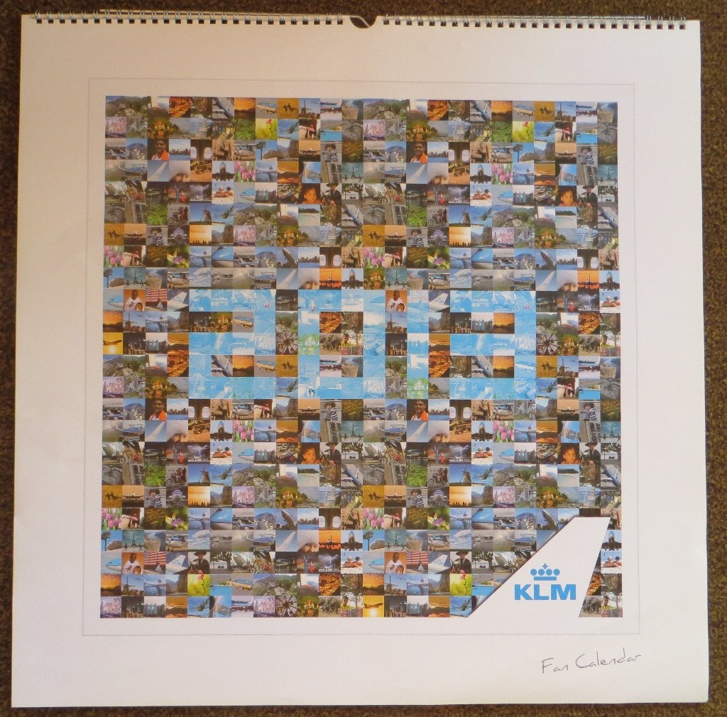 KLM kalender 2013. Met foto's van vliegtuigen en landen., Ophalen, Gebruikt, Overige typen