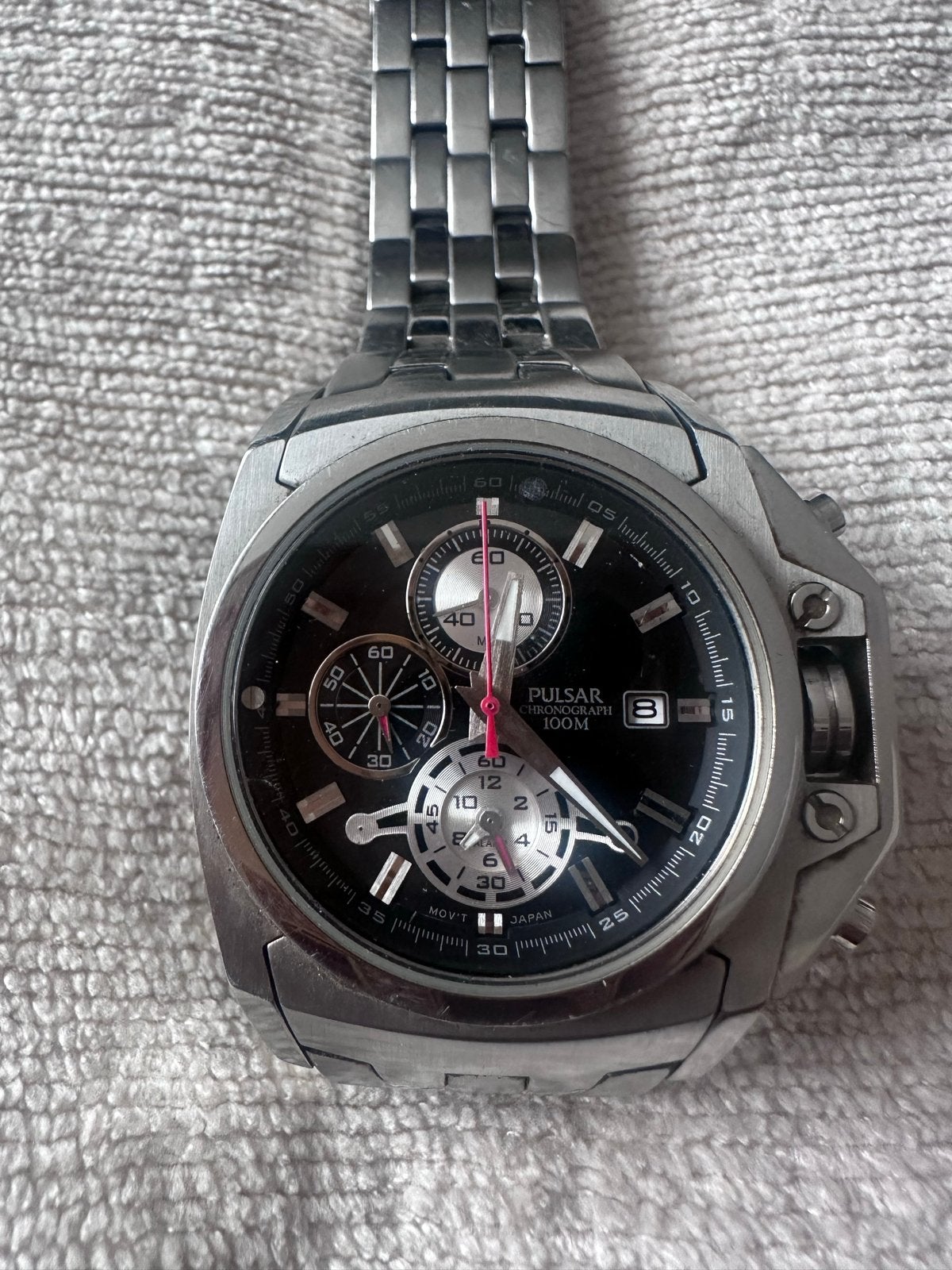 Pulsar Herenhorloge - Roestvrij staal, Waterbestendig, Gebruikt, Staal, Polshorloge, Ophalen