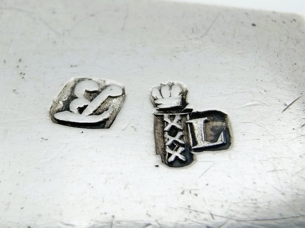 Zilveren miniatuur kolenschop, J. Borduur, Amsterdam, 1745, Verzenden, Zilver