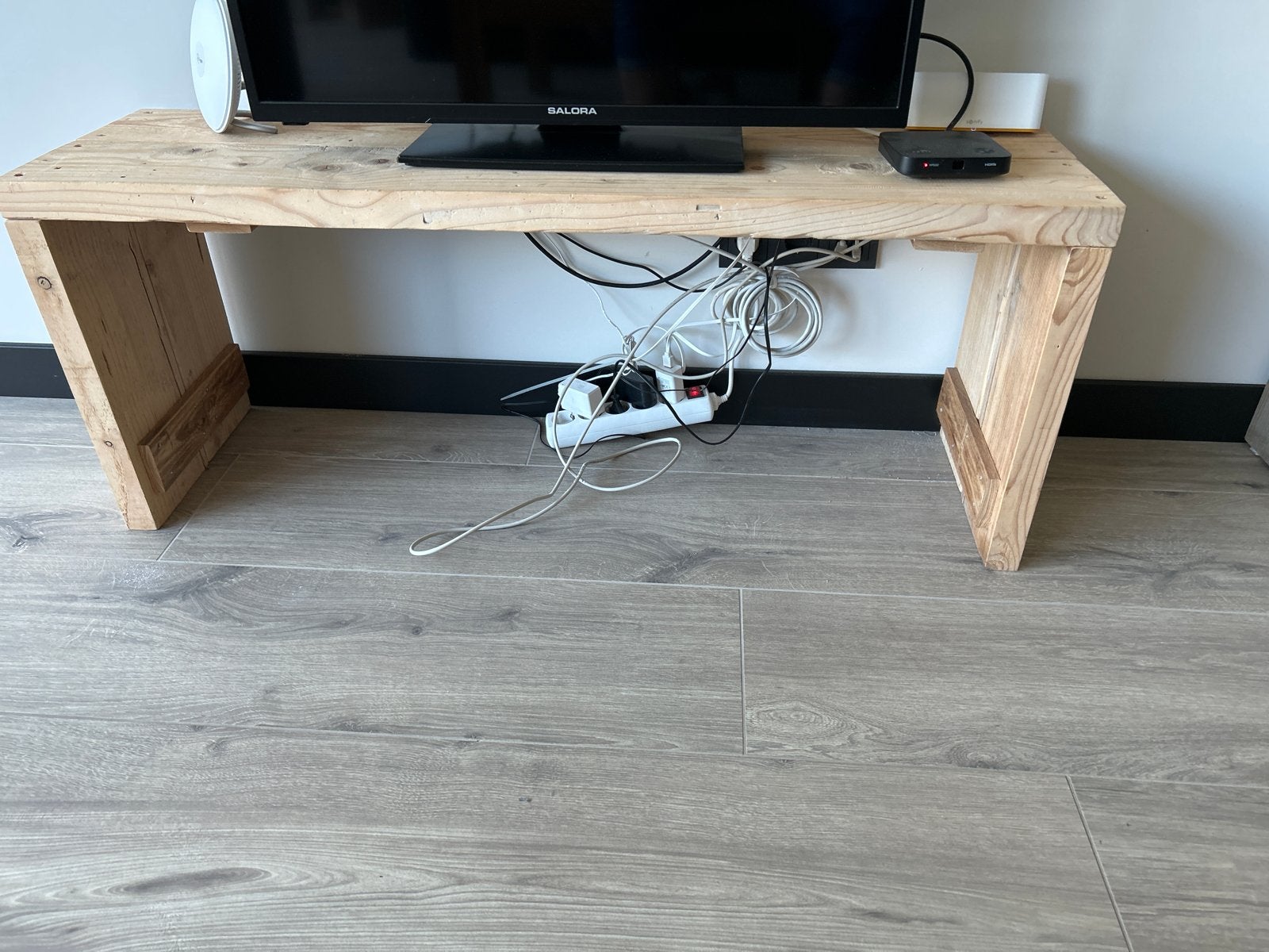Steigerhouten bankje / tv-meubel, Huis en Inrichting, Kasten | Televisiemeubels, Ophalen, Gebruikt, 100 tot 150 cm, Minder dan 100 cm