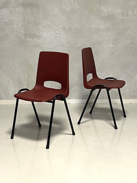 Retro terrasstoelen nieuw horecastoel bordeaux rood prijs ps, Overige kleuren, ., Vintage, Nieuw