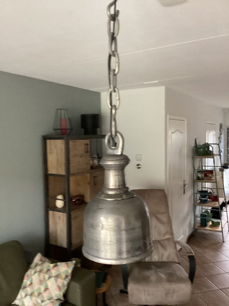 Industriële hanglamp, Huis en Inrichting, Lampen | Hanglampen, Ophalen, Zo goed als nieuw, Metaal, E14 (klein)