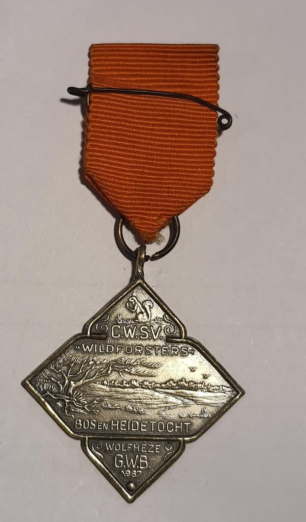 Wandelmedaille Wolfheze, Postzegels en Munten, Penningen en Medailles, Ophalen of Verzenden, Overige materialen, Nederland