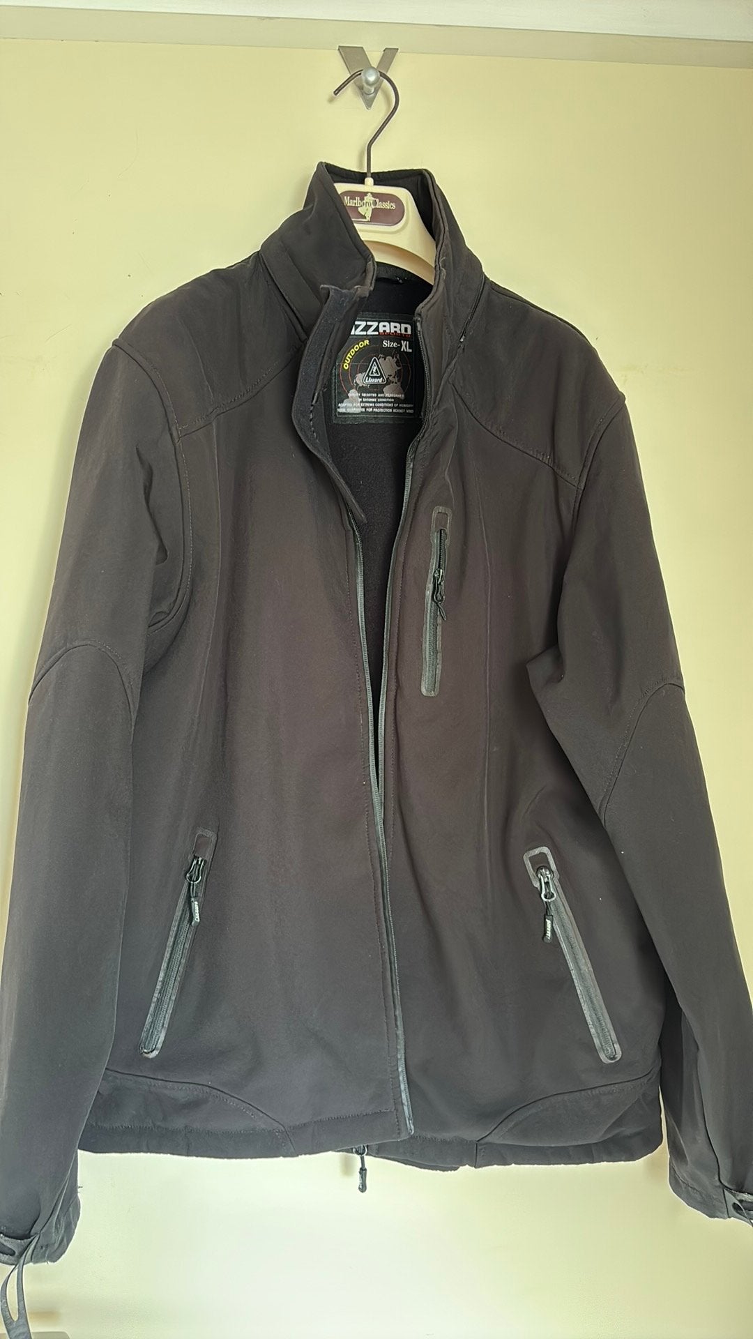Zwarte Lizzard outdoor sport jas mt XL, Ophalen of Verzenden, Zo goed als nieuw, Zwart