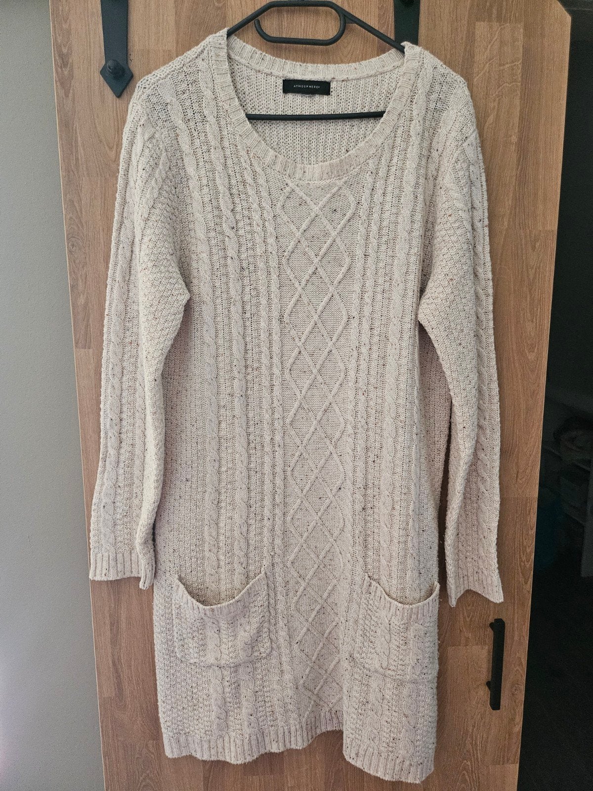 Gebreide jurk Atmosphere, maat L beige, Kleding | Dames, Atmosphere, Ophalen of Verzenden, Maat 42/44 (L)