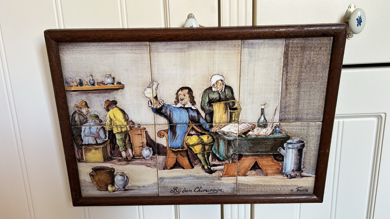 tegel schilderij, Ophalen of Verzenden, Minder dan 50 cm, Schilderij