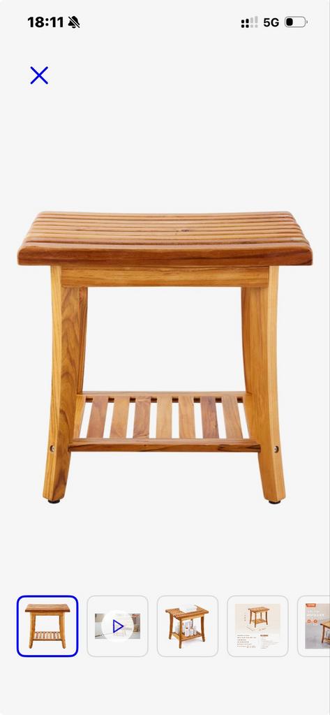 Nieuw Vedor krukje - Teak hout, Huis en Inrichting, Krukjes, Ophalen of Verzenden, Nieuw, Hout