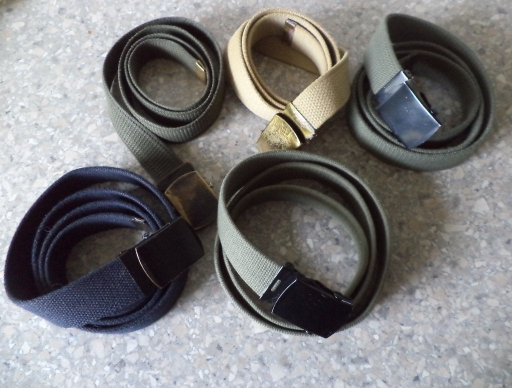 lotje webbing canvas uniform broek riemen KM en KL, Ophalen of Verzenden, Landmacht, Nederland, Kleding of Schoenen
