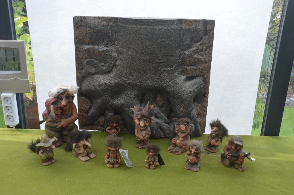 11 vintage Noorse Nyform trollen in verschillende maten, Ophalen of Verzenden, Gebruikt, Fantasy