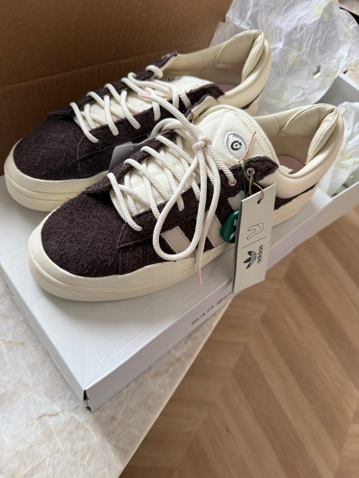 Adidas Campus Bad Bunny 'The last Campus' sneakers, Bruin, Nieuw, Ophalen of Verzenden, Sneakers of Gympen