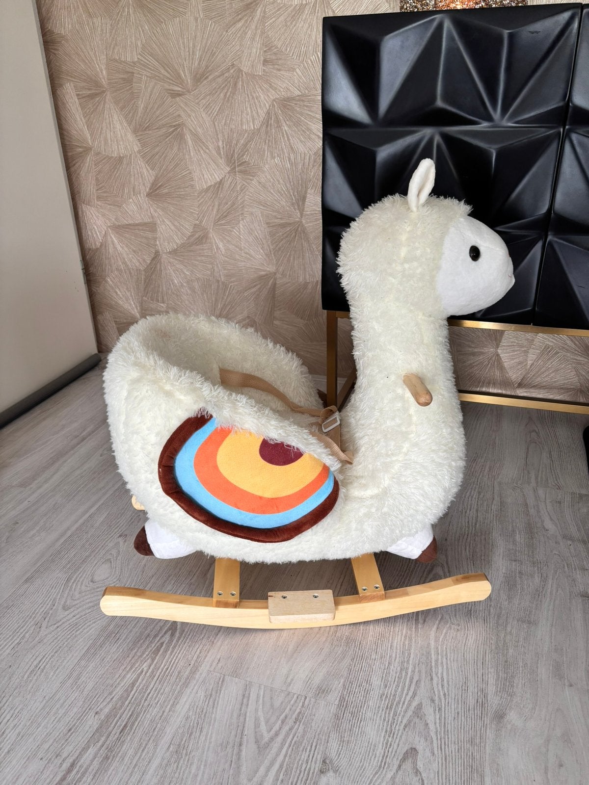 MamaLoes Alpaca Andy Hobbeldier met geluid & gordel, Ophalen, Zo goed als nieuw