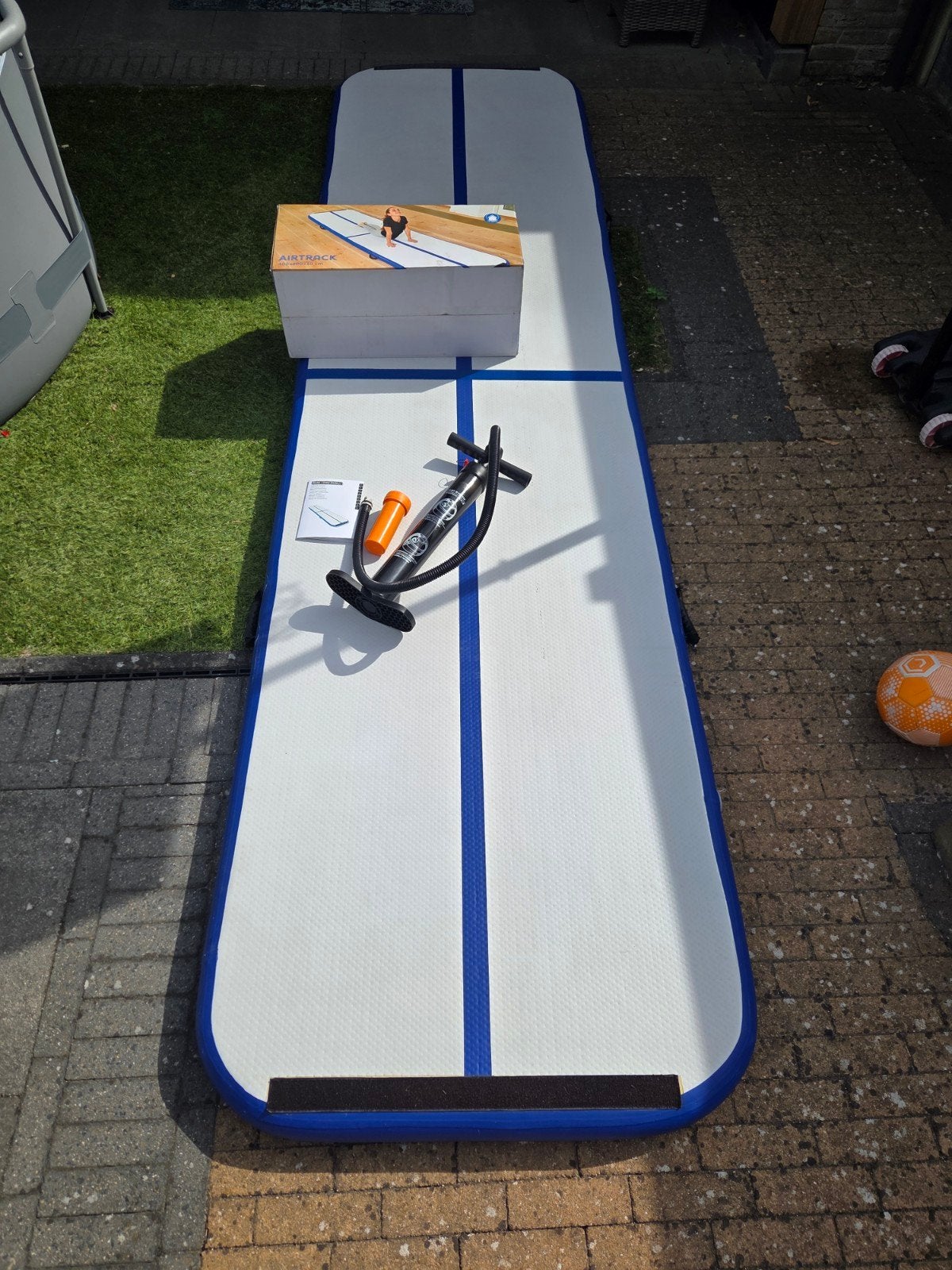Turnmat Airtrack 4m x 1m x 10cm met pomp, Ophalen of Verzenden, Gebruikt, Materiaal