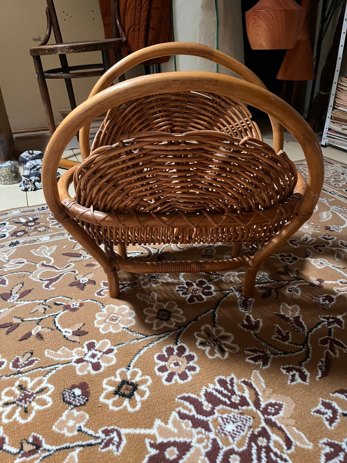 Leuk vintage rotan krantenbak, Ophalen of Verzenden, Zo goed als nieuw