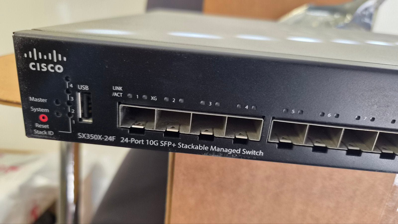 Cisco SX350X-24F Full 10G SFP+ Switch (24x 10Gbps - SX !), Ophalen of Verzenden, Gebruikt