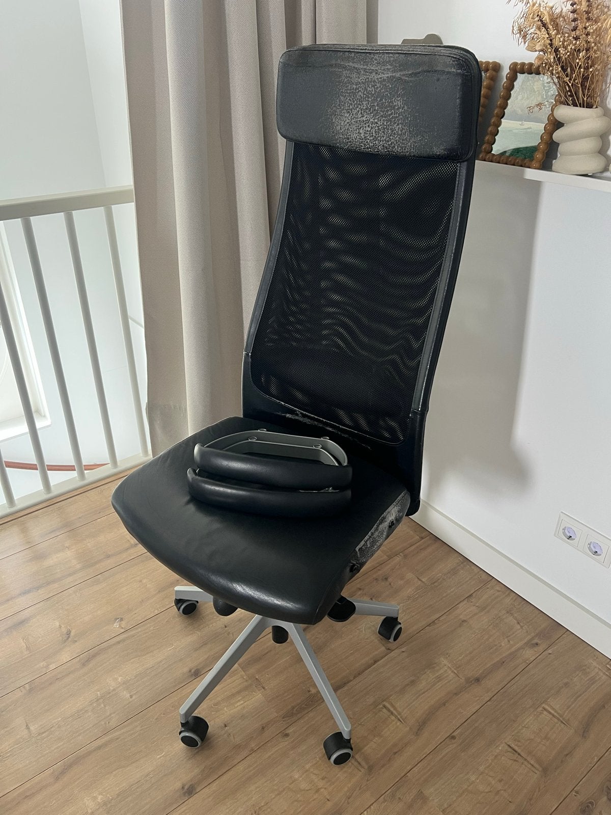 IKEA Markus Bureaustoel - Zwart, Ergonomisch, Ophalen, Gebruikt, Zwart, Bureaustoel