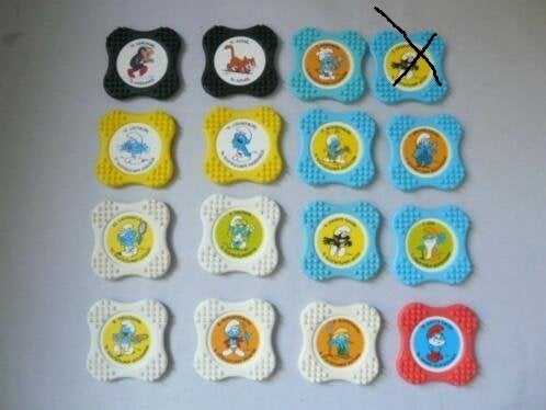 Smurfen spelletje 15 fiches, Verzamelen, Ophalen of Verzenden, Zo goed als nieuw, Verschillende Smurfen, Poppetje, Figuurtje of Knuffel