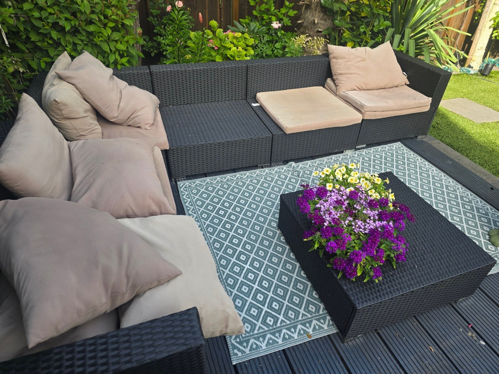 loungeset/tuinset, Ophalen, Gebruikt, Rotan, Loungeset