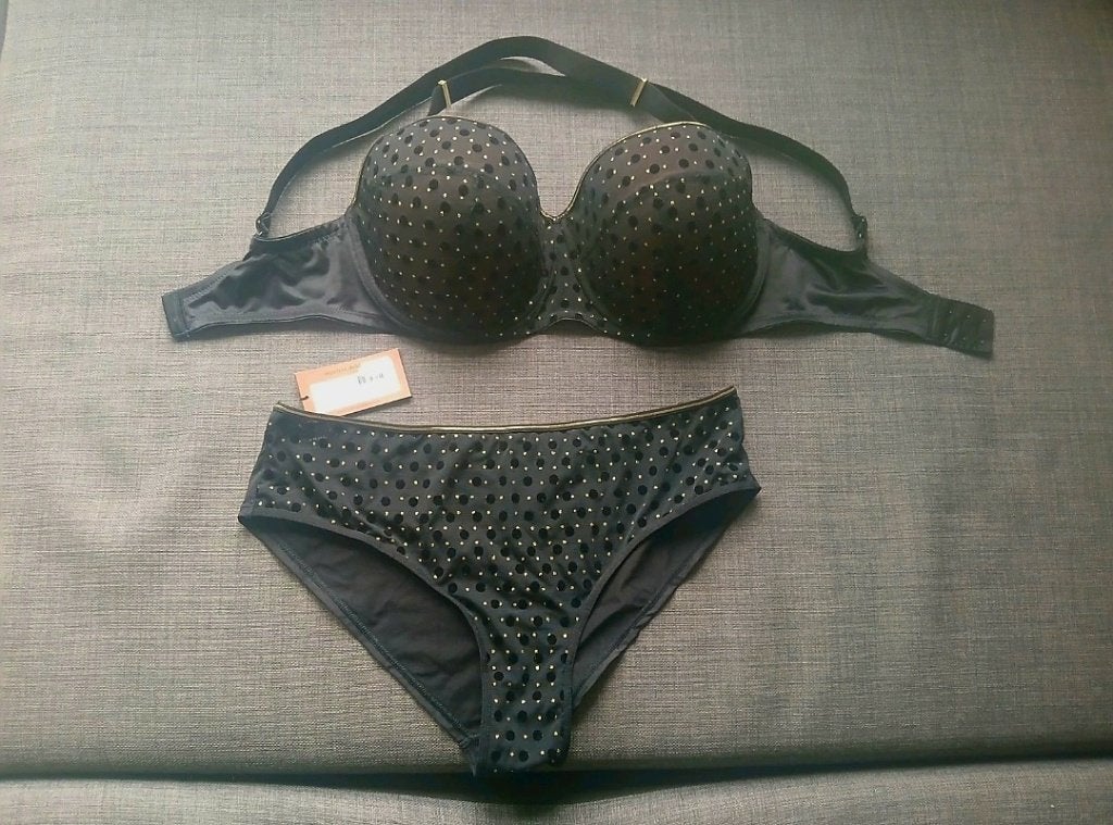 Marlies Dekkers Petit Point 75F bra set briefs L, Verzenden, Zwart, BH