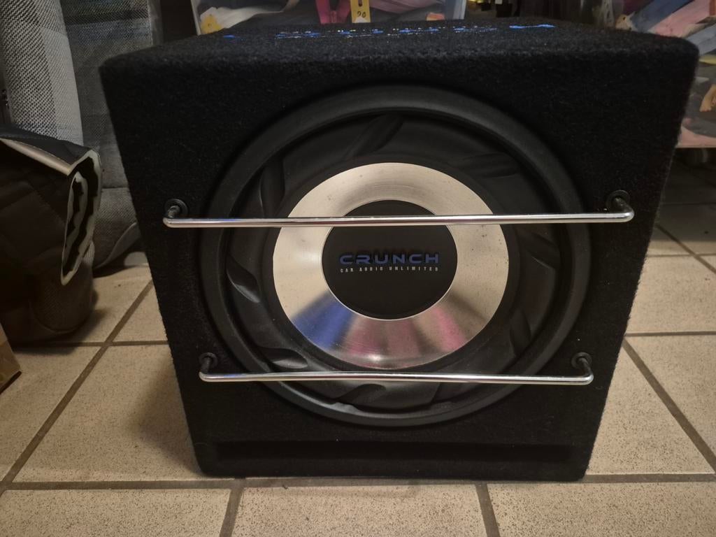 Nette Crunch subwoofer in kist, Auto diversen, Autospeakers, Ophalen of Verzenden