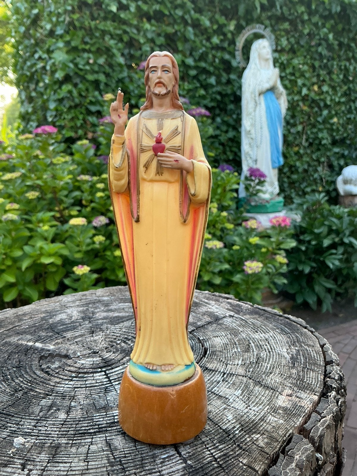 Heiligenbeeldje ❤️ Jezus heilig hart, Antiek en Kunst, Ophalen of Verzenden