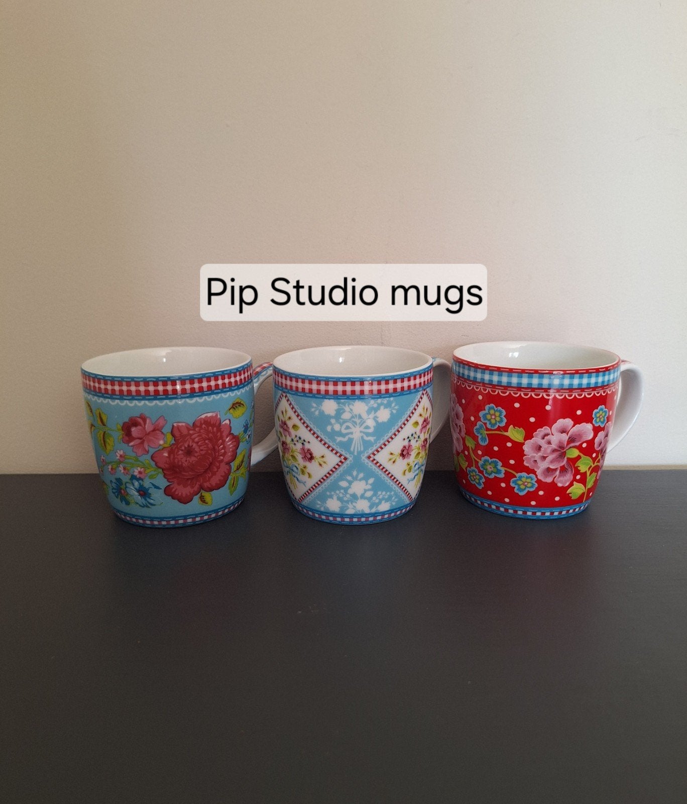 Pip Studio “Specially Designed for Pickwick” 3 mokken, Huis en Inrichting, Keuken | Servies, Ophalen of Verzenden, Zo goed als nieuw