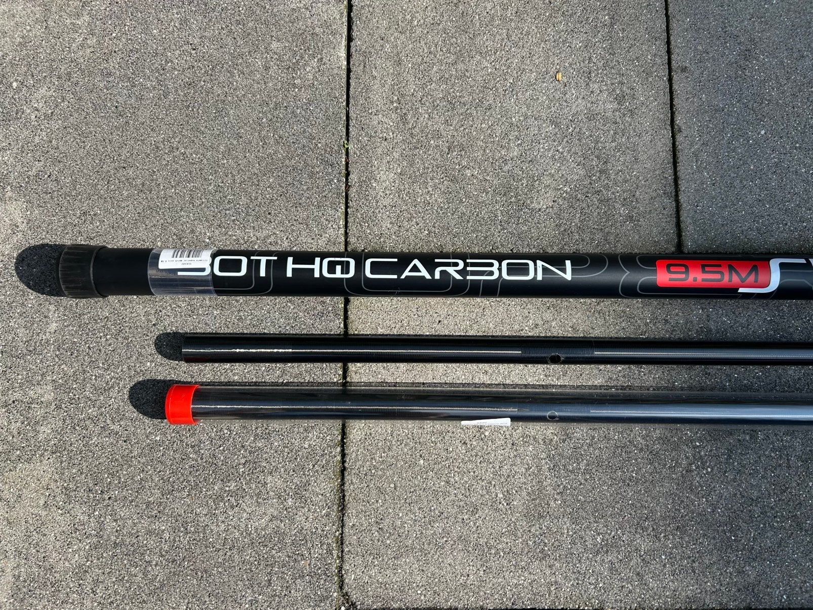 Hengel 9,5 meter Ultimate Superior Match Carbon, Watersport en Boten, Ophalen, Zo goed als nieuw, Vaste hengel