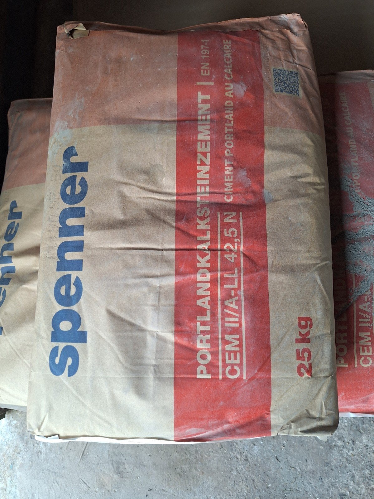 7 zakken Spenner Portlandkalkzandsteencement 25kg, Ophalen, Nieuw