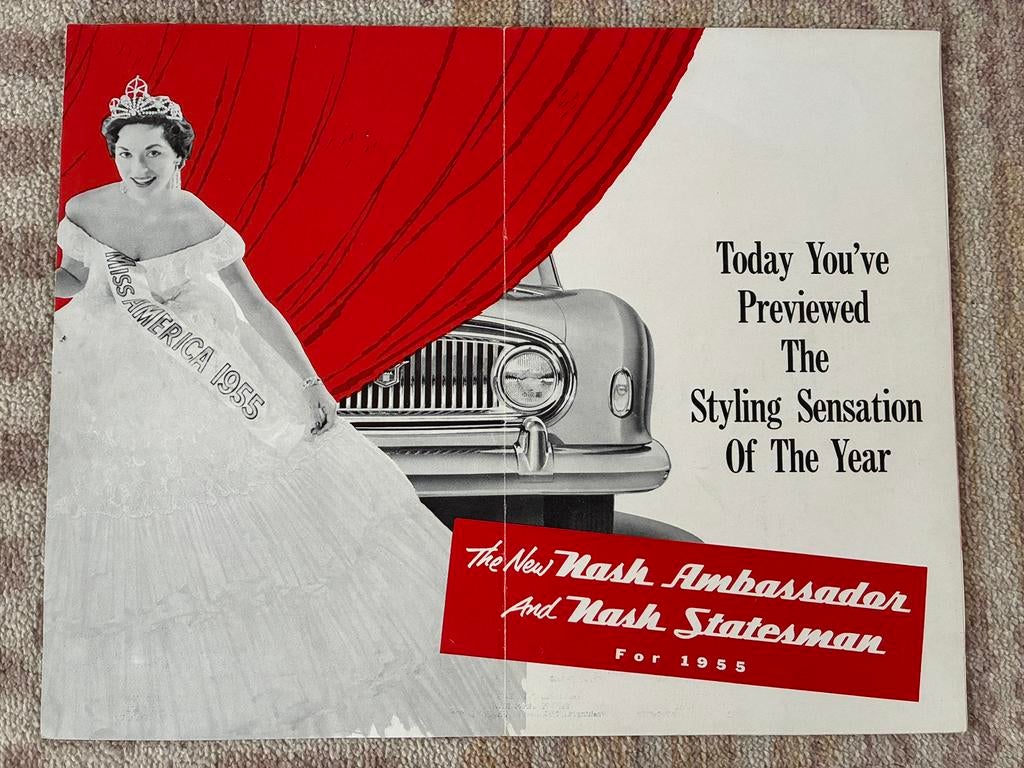 1955 Nash Ambassador and Statesman grootformaat brochure, Ophalen of Verzenden, Zo goed als nieuw, Overige merken