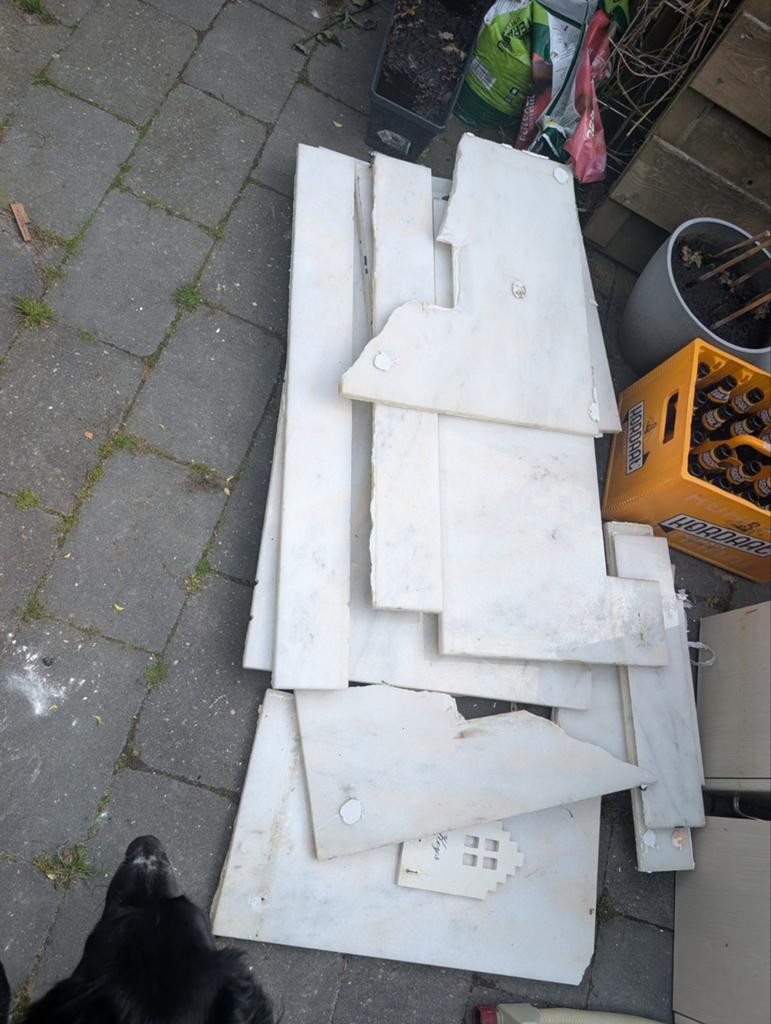 Marmeren tegels en platen - Diverse maten, Doe-het-zelf en Verbouw, Tegels, Ophalen, Gebruikt, Marmer, Overige typen